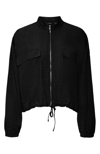 Shop Vero Moda Karin Check Bomber Jacket In Black