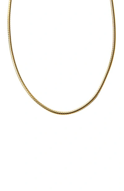 Shop Argento Vivo Sterling Silver Lux Tubogas Chain Necklace In Gold