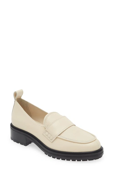 Shop Aeyde Ruth Lug Sole Platform Loafer In Creamy