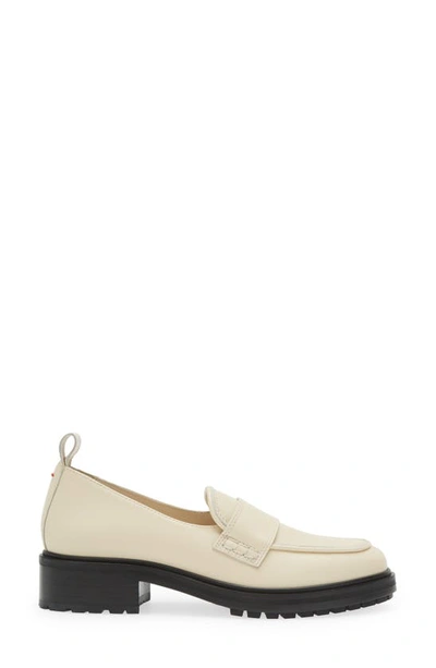 Aeyde Ruth Lug Sole Platform Loafer In Creamy