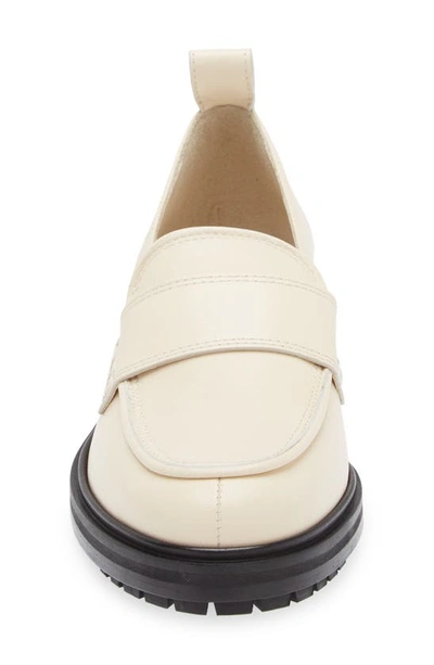 Shop Aeyde Ruth Lug Sole Platform Loafer In Creamy