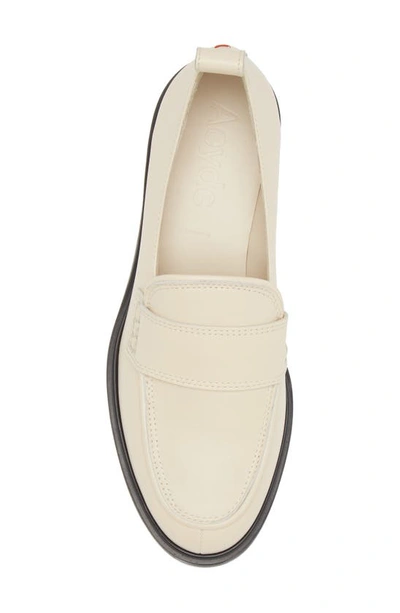 Shop Aeyde Ruth Lug Sole Platform Loafer In Creamy