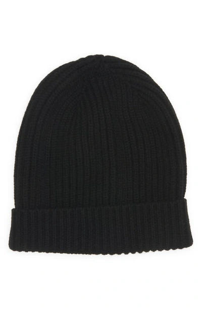 Shop Dolce & Gabbana Dolce&gabbana Rib Wool & Cashmere Beanie In Black