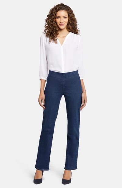 Shop Nydj Bailey Pull-on Relaxed Straight Leg Jeans In Palace