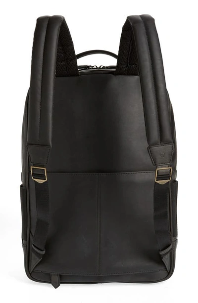 Shop Johnston & Murphy Rhodes Leather Backpack In Black