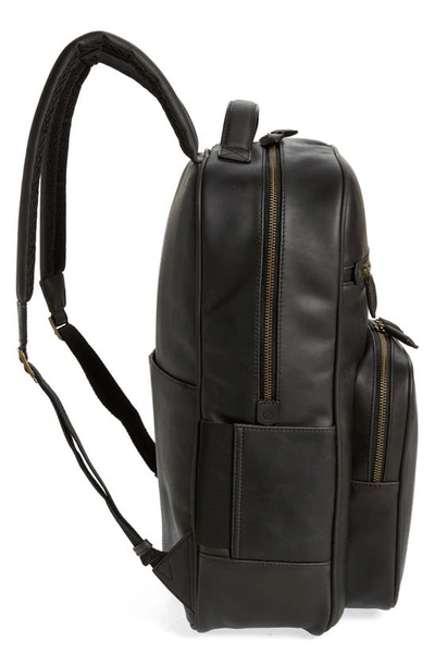 Johnston & Murphy Rhodes Leather Backpack In Black