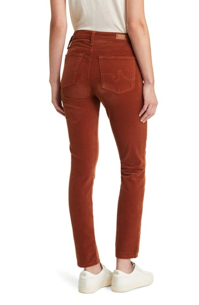 Shop Ag 'prima' Corduroy Skinny Pants In Spiced Maple