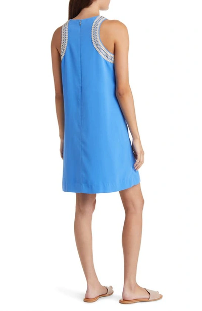 Shop Lilly Pulitzer Amayah Sleeveless Shift Dress In Blue Tang