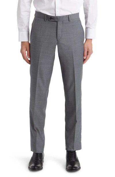 Shop Ted Baker Jerome Soft Constructed Wool Tapered Dress Pants In Light Grey
