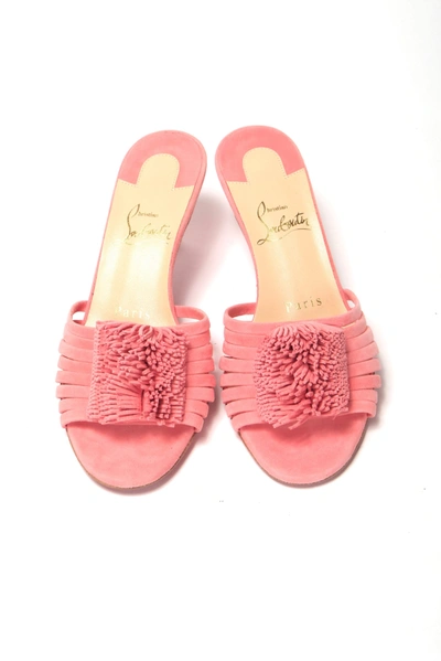 Shop Christian Louboutin Operette Salmon Strappy Kitten Heel Women's Sandal In Pink