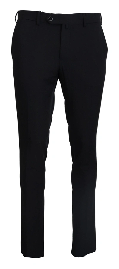 Shop Domenico Tagliente Elegant Black Italian Dress Men's Pants