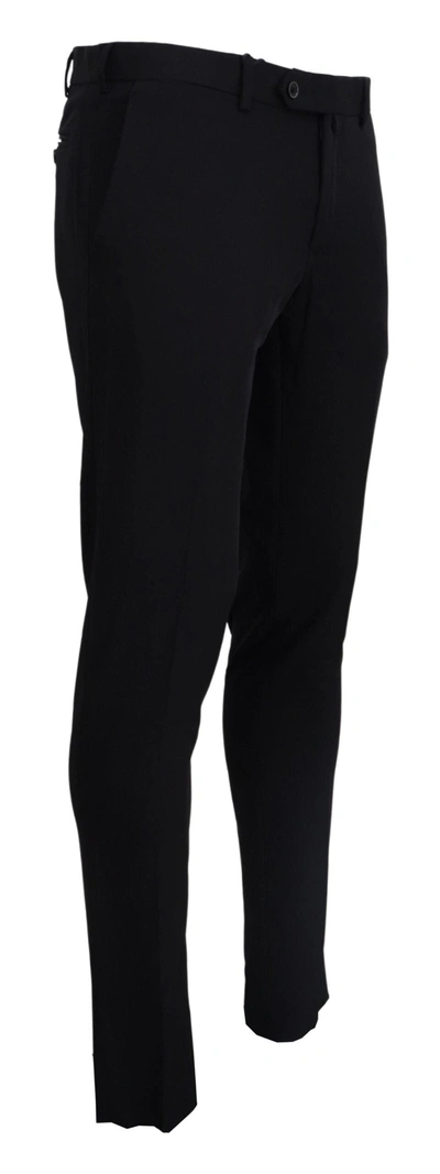 Shop Domenico Tagliente Elegant Black Italian Dress Men's Pants