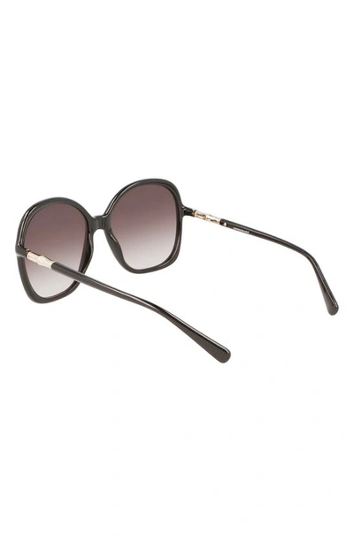 Shop Longchamp 59mm Roseau Modified Rectangle Sunglasses In Black