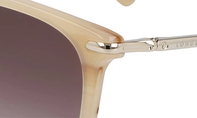 Shop Longchamp 54mm Gradient Cat Eye Sunglasses In Marble Beige/ Brown Rose Gra