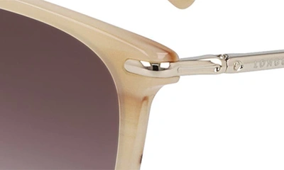 Longchamp 54mm Gradient Cat Eye Sunglasses In Marble Beige/ Brown Rose Gra