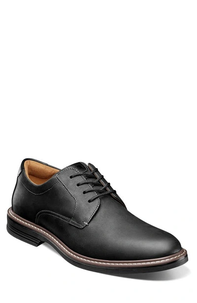 Shop Florsheim Norfolk Plain Toe Derby In Black Ch