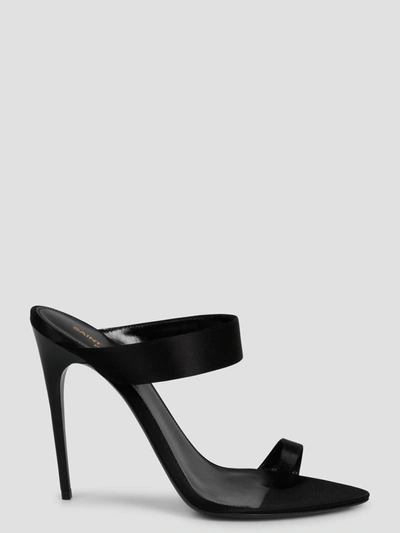 Shop Saint Laurent Martha Mules In Black