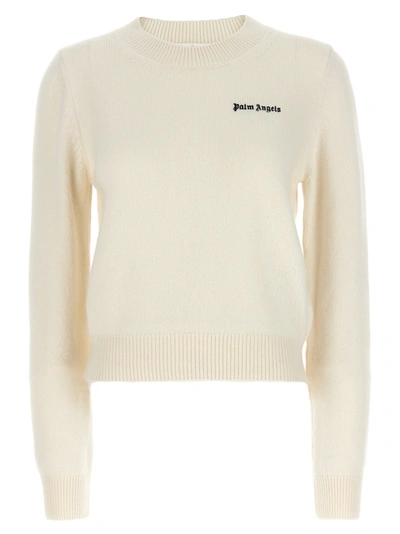 Shop Palm Angels Logo Sweater Sweater, Cardigans Black