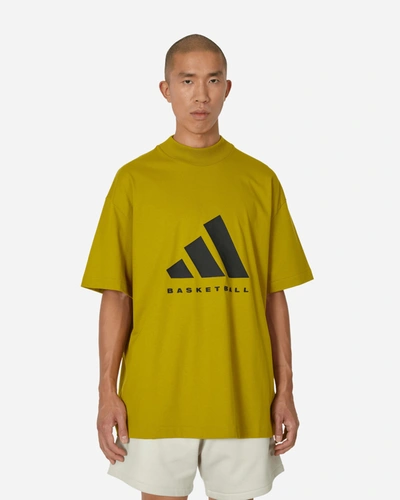 Shop Adidas Originals Basketball T-shirt 001 Pulse Olive In Green
