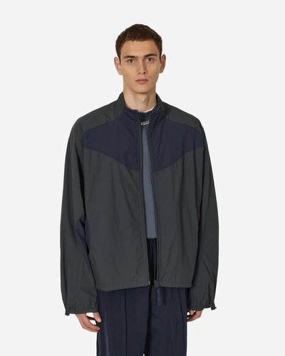 Shop Reebok Color-block Track Jacket Anthracite / Blue Navy In Grey
