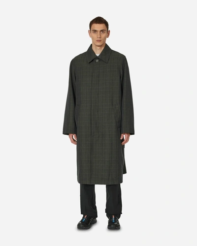 SONG FOR THE MUTE GLEN CHECK MAC COAT CHARCOAL 