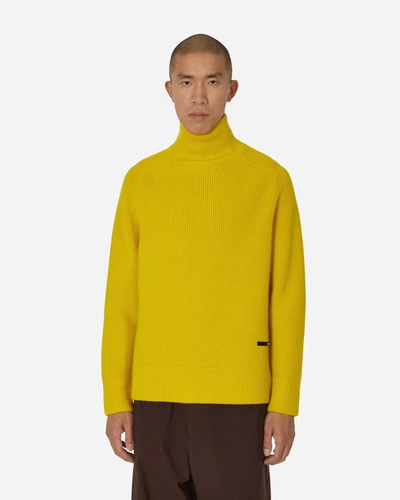 Shop Oamc Peak Turtleneck Sweater Blazing In Yellow
