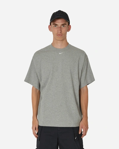 Shop Nike Solo Swoosh Heavyweight T-shirt Dark Grey Heather In Multicolor