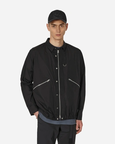 Sacai Thomas Mason Cotton Poplin Longsleeve Shirt In Black | ModeSens