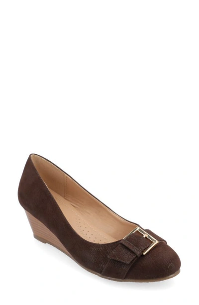 Shop Journee Collection Grayson Wedge Pump In Brown