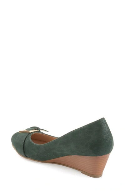 Shop Journee Collection Grayson Wedge Pump In Green