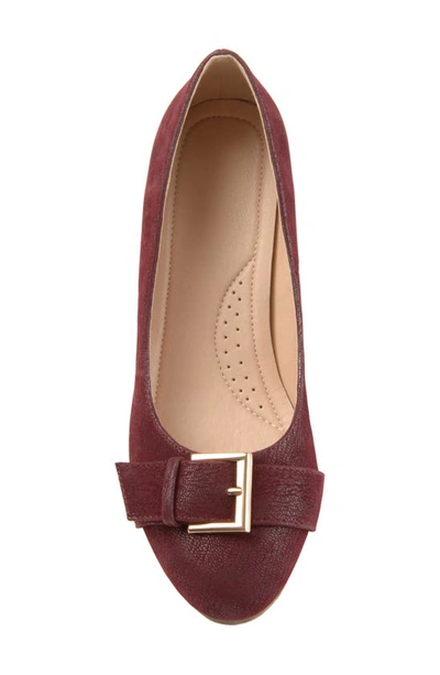 Shop Journee Collection Grayson Wedge Pump In Wine