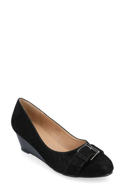 Journee Collection Journee Graysn Wedge Pump In Black