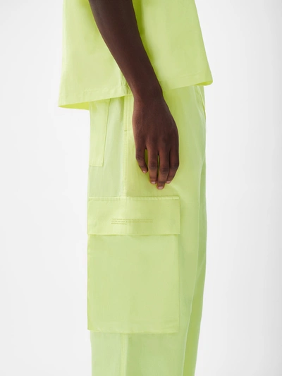Pangaia Organic Cotton Linen Cargo Pants In Andes Green