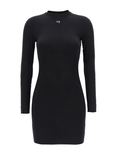 Shop Balenciaga L/s Mini Dress In Black