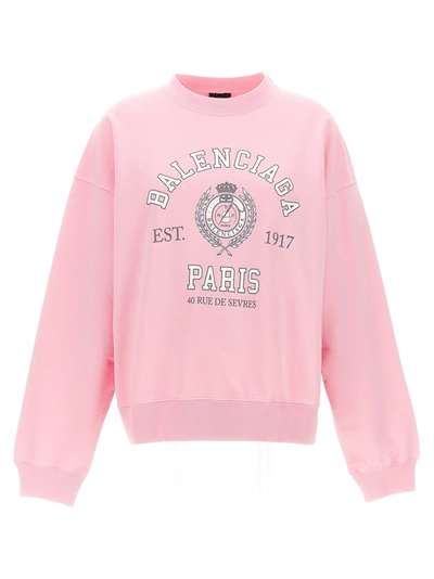 Shop Balenciaga College 1917 Sweatshirt In Pink