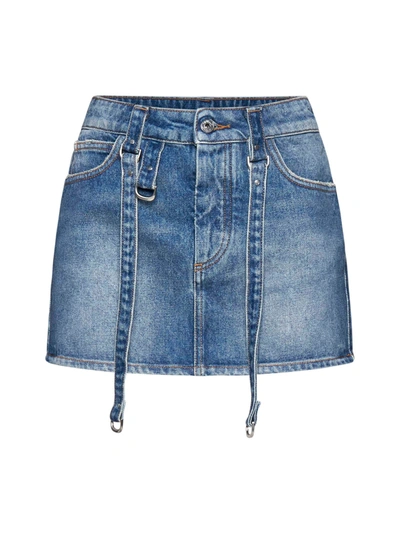 Shop Off-white Skirt In Blue No Color