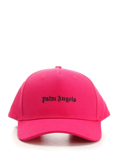 Shop Palm Angels Fuchsia Cap With Logo In Rose
