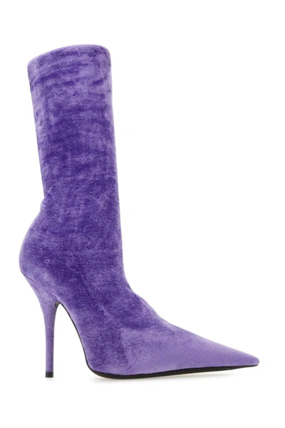 Shop Balenciaga Boots In Purple