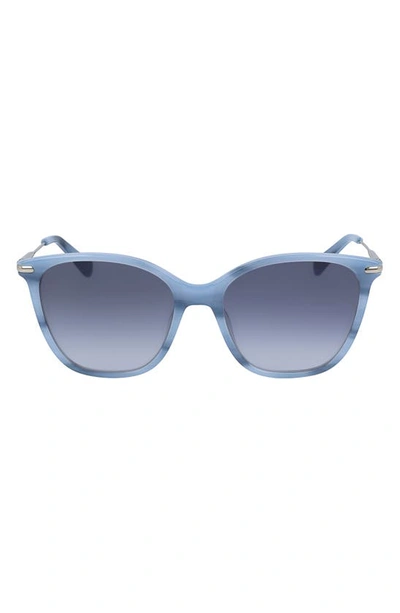 Shop Longchamp 54mm Gradient Cat Eye Sunglasses In Marble Blue