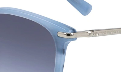 Shop Longchamp 54mm Gradient Cat Eye Sunglasses In Marble Blue