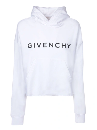 Shop Givenchy Archetype White Hoodie