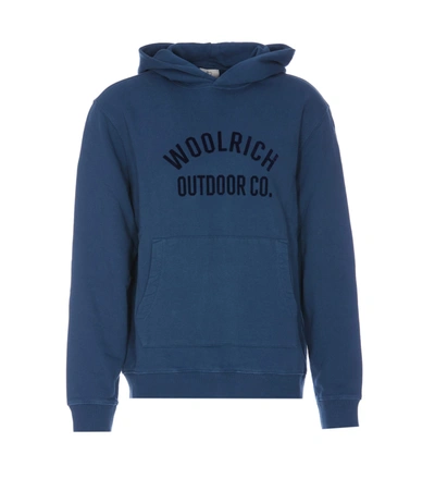 Shop Woolrich Hoodie In Blue