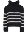 SAINT LAURENT WOOL AND MOHAIR-BLEND SWEATER,P00195503-5