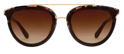 Shop Krewe Clio Nylon Aviator Sunglasses In Brown