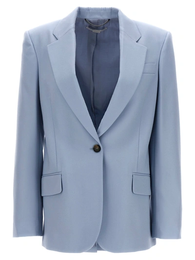 Shop Stella Mccartney Boyfriend Blazer Jacket In Light Blue