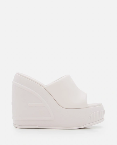 Shop Fendi Nappa Leather Wedges In White
