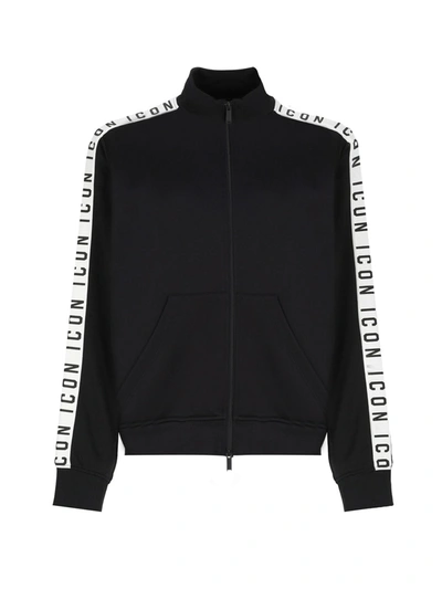 Shop Dsquared2 Icon Sweatshirt With Zip In Black