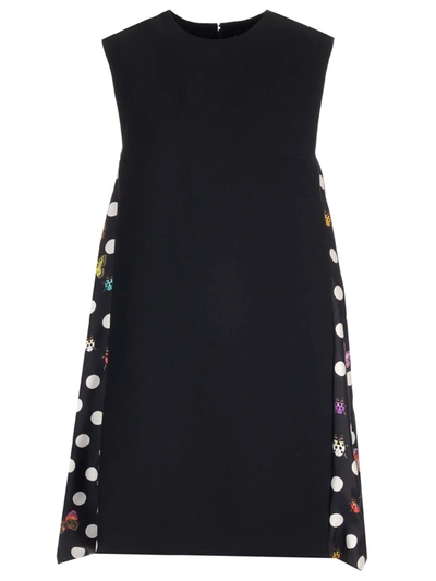 Shop Versace Sleeveless Mini Dress In Black