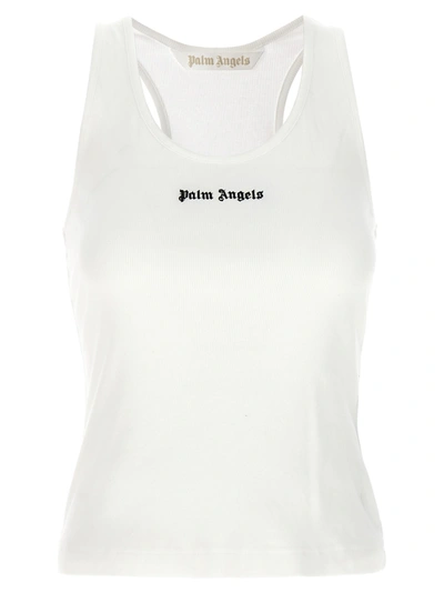 Shop Palm Angels Logo Top In White