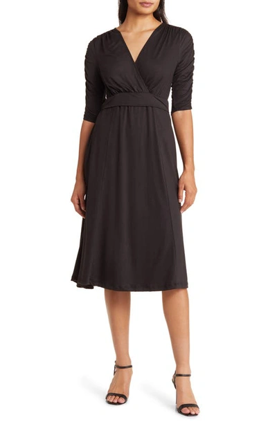 Shop Kiyonna Gabriella A-line Dress In Black Noir